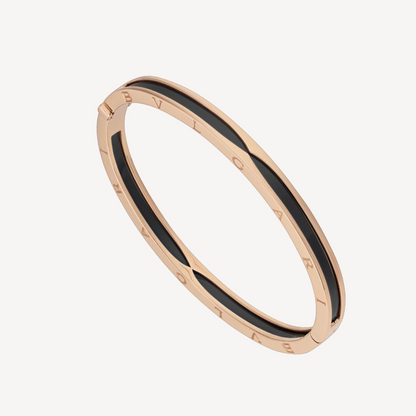 [BIJOUX]ZERO 1 PINK GOLD WITH BLACK CERAMIC BRACELET