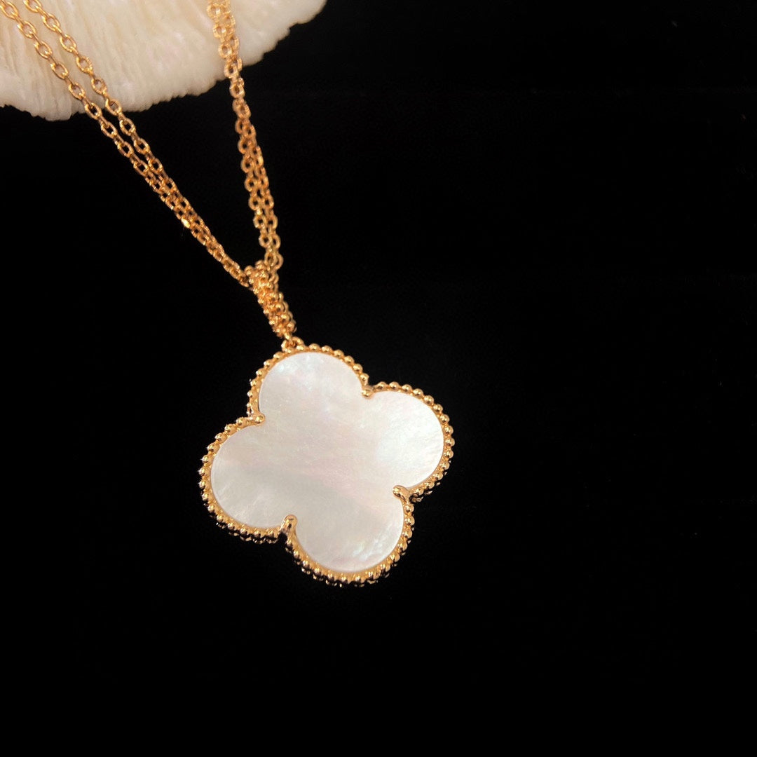 [BIJOUX]CLOVER 25MM MOP LARGE PENDANT NECKLACE