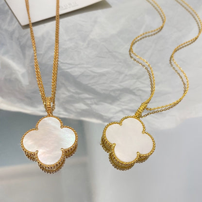 [BIJOUX]CLOVER 25MM MOP LARGE PENDANT NECKLACE