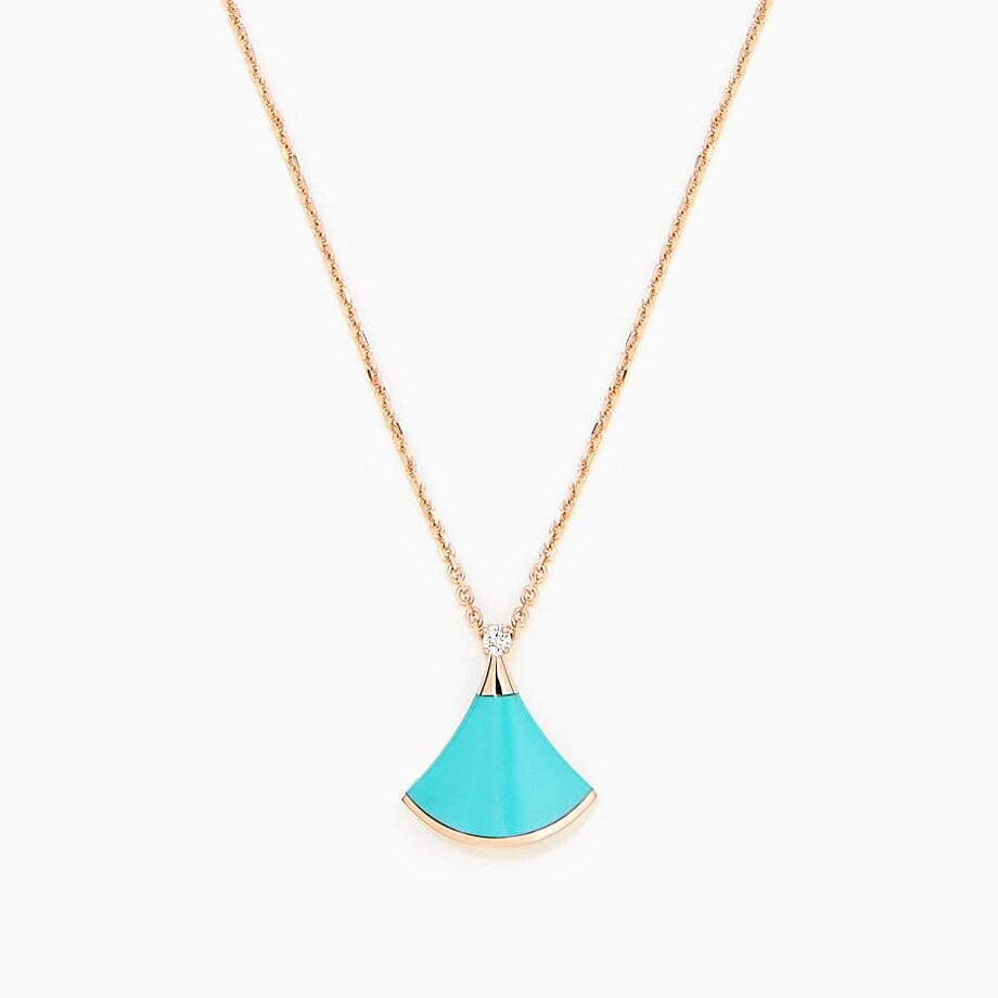 [BIJOUX]DREAM NECKLACE TURQUOISE PINK GOLD