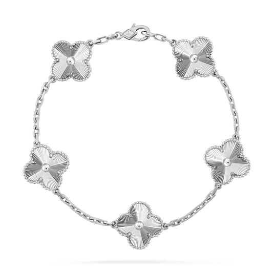 [BIJOUX]CLOVER SILVER 5 MOTIFS BRACELET