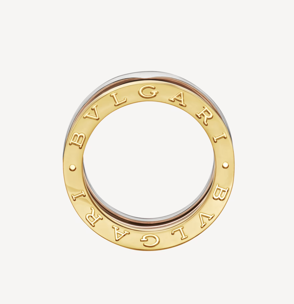 [BIJOUX]ZERO 1 BAGUE TROIS BANDES ROSE BLANCHE ET JAUNE