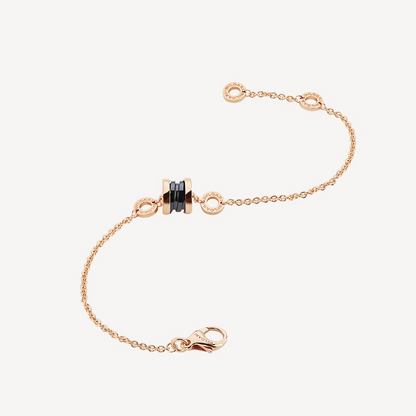 [BIJOUX]ZERO 1 SOFT PINK GOLD AND BLACK CERAMIC BRACELET