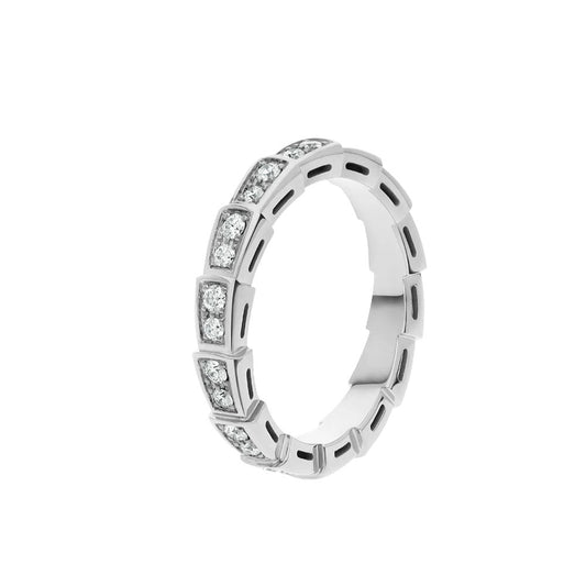 [BIJOUX]BAGUE SERPENTI ARGENT PAVÉ DIAMANTS 3MM