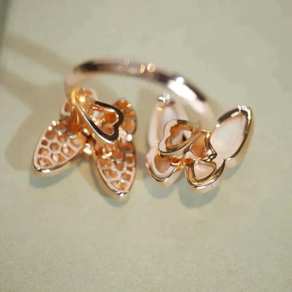 [BIJOUX]TWIN BUTTERFLY DIAMOND MOP RING