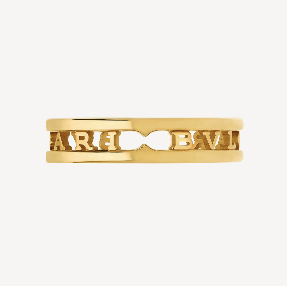 [BIJOUX]ZERO 1 ONE-BAND WITH OPENWORK LOGO SPIRAL RING