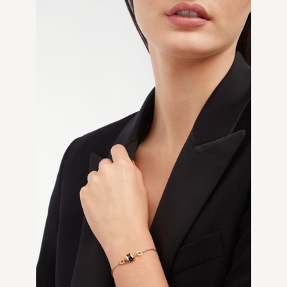 [BIJOUX]ZERO 1 SOFT PINK GOLD AND BLACK CERAMIC BRACELET