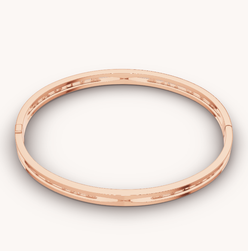 [BIJOUX]ZERO 1 SPIRAL LOGO PINK GOLD BRACELET