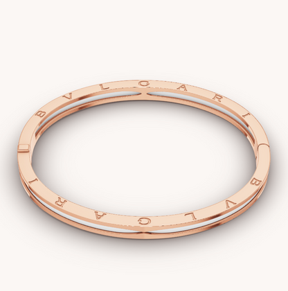 [BIJOUX]ZERO 1 PINK GOLD WITH WHITE CERAMIC BRACELET