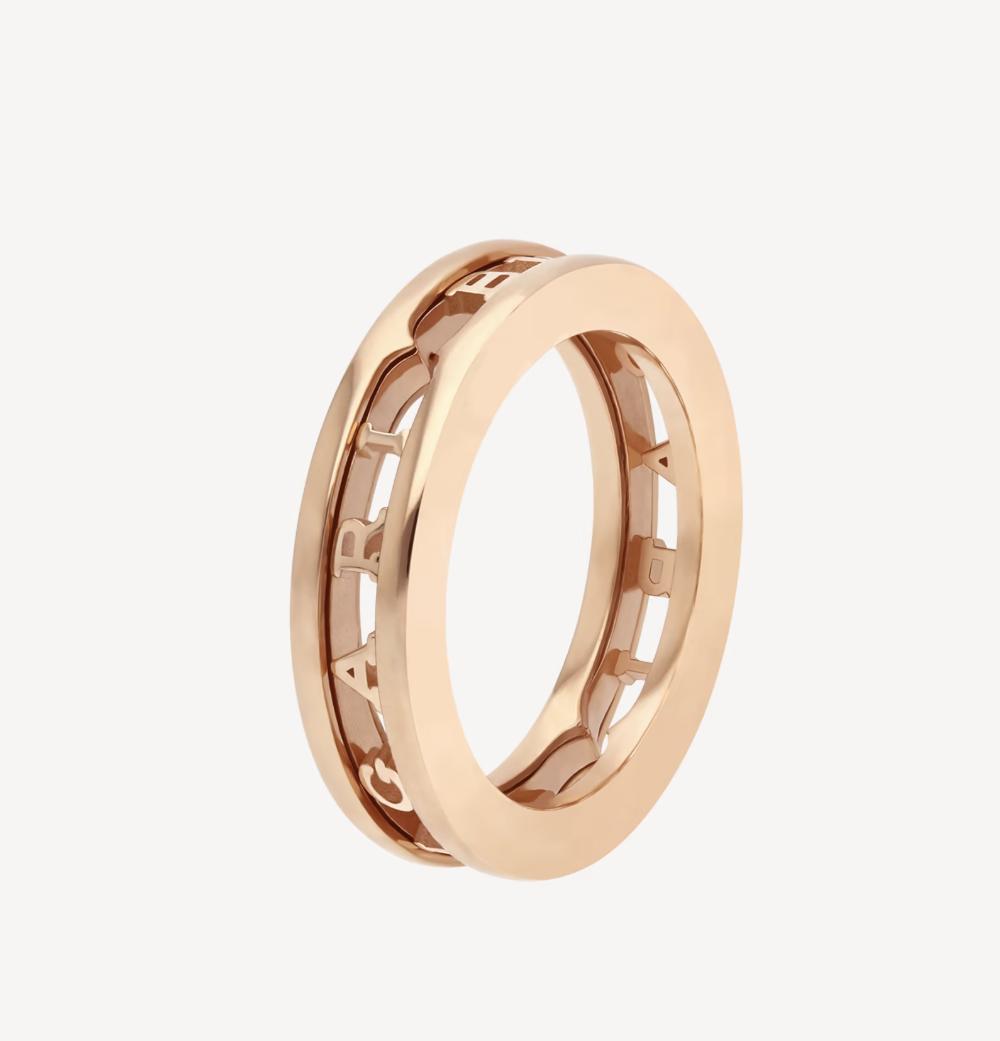 [BIJOUX]ZERO 1 ONE-BAND WITH OPENWORK LOGO SPIRAL RING