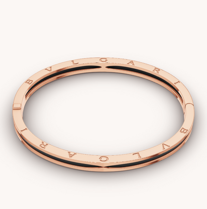 [BIJOUX]ZERO 1 PINK GOLD WITH BLACK CERAMIC BRACELET