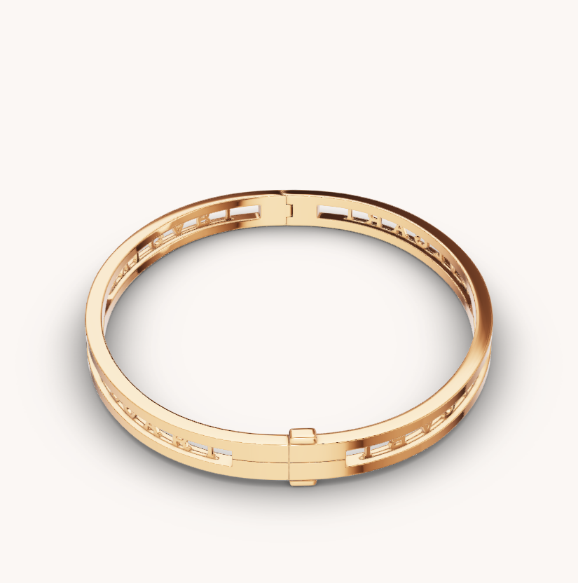 [BIJOUX]ZERO 1 SPIRAL LOGO GOLD BRACELET