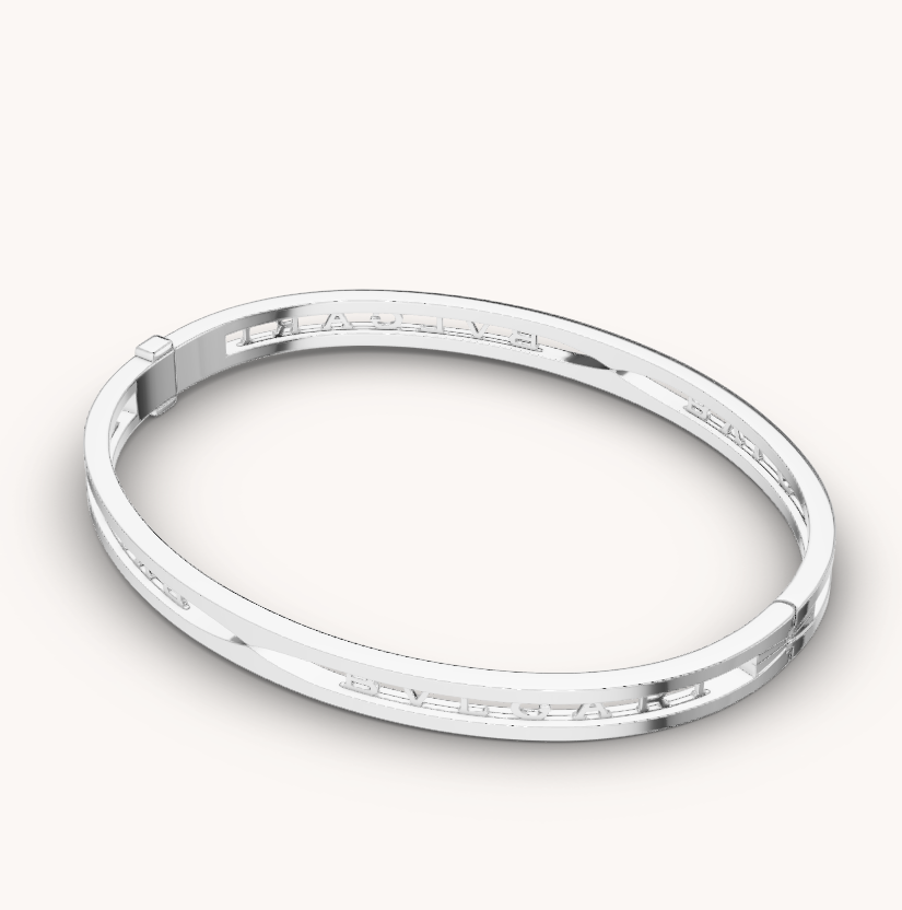 [BIJOUX]ZERO 1 SPIRAL LOGO SILVER BRACELET