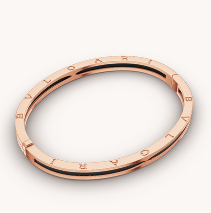 [BIJOUX]ZERO 1 PINK GOLD WITH BLACK CERAMIC BRACELET