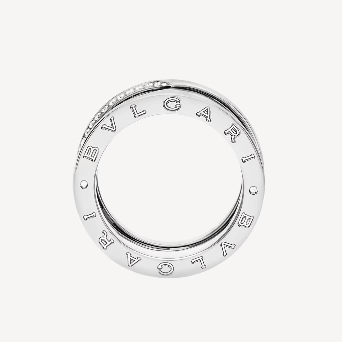 [BIJOUX]ZERO 1 エッジにデミパヴェダイヤモンドをあしらったスリーバンドリング