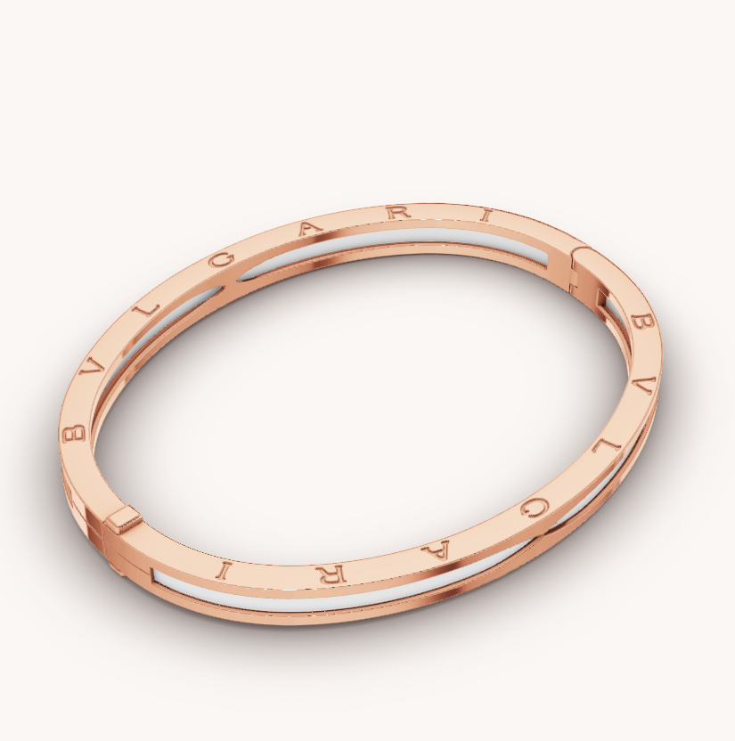 [BIJOUX]ZERO 1 PINK GOLD WITH WHITE CERAMIC BRACELET