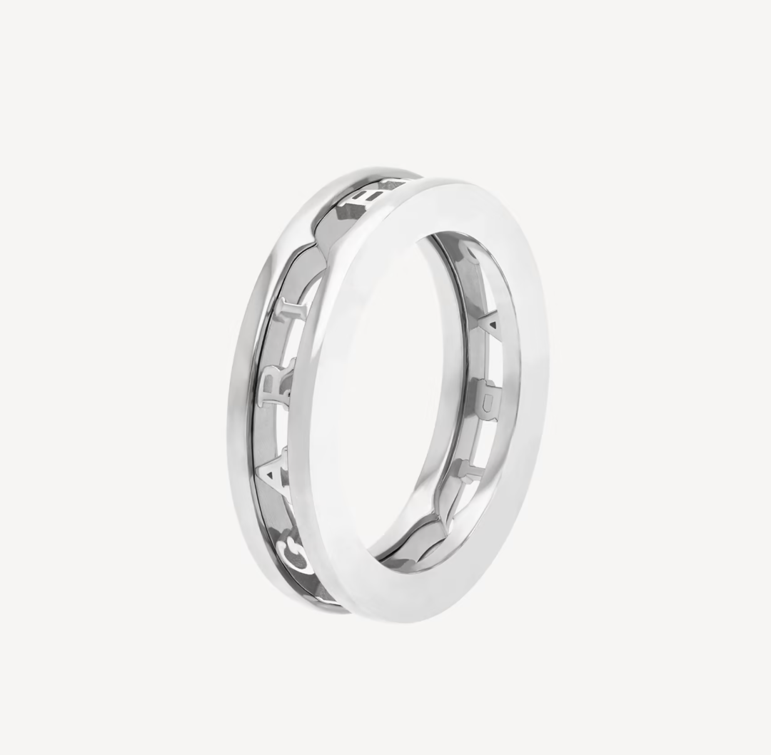 [BIJOUX]ZERO 1 ONE-BAND WITH OPENWORK LOGO SPIRAL RING