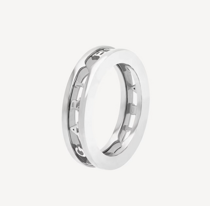 [BIJOUX]ZERO 1 ONE-BAND WITH OPENWORK LOGO SPIRAL RING