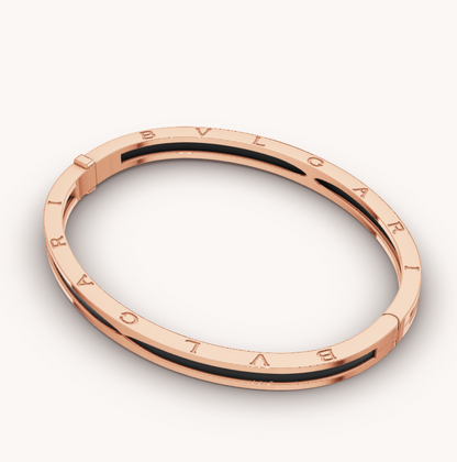 [BIJOUX]ZERO 1 PINK GOLD WITH BLACK CERAMIC BRACELET