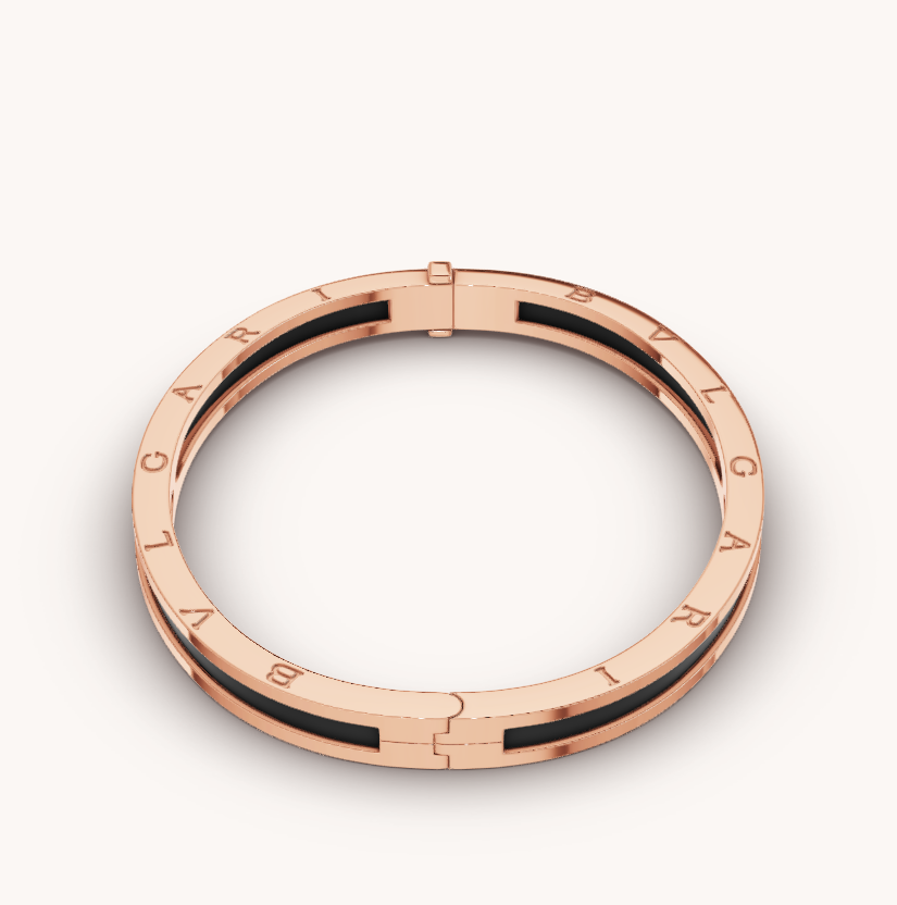 [BIJOUX]ZERO 1 PINK GOLD WITH BLACK CERAMIC BRACELET