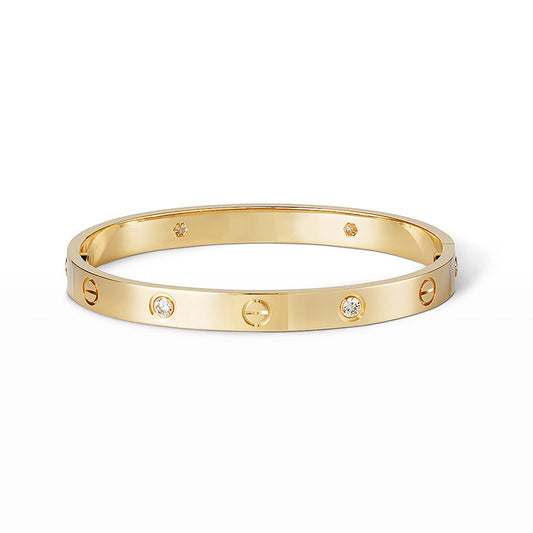 [BIJOUX]LOVE BRACELET 6.1MM 4 DIAMONDS