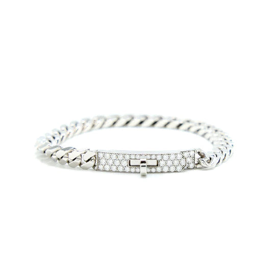 [BIJOUX]KELLY CHAIN SILVER DIAMOND BRACELET