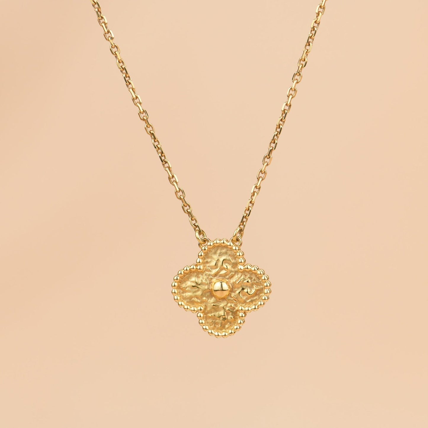 [BIJOUX]CLOVER 15MM  BRONZING NECKLACE