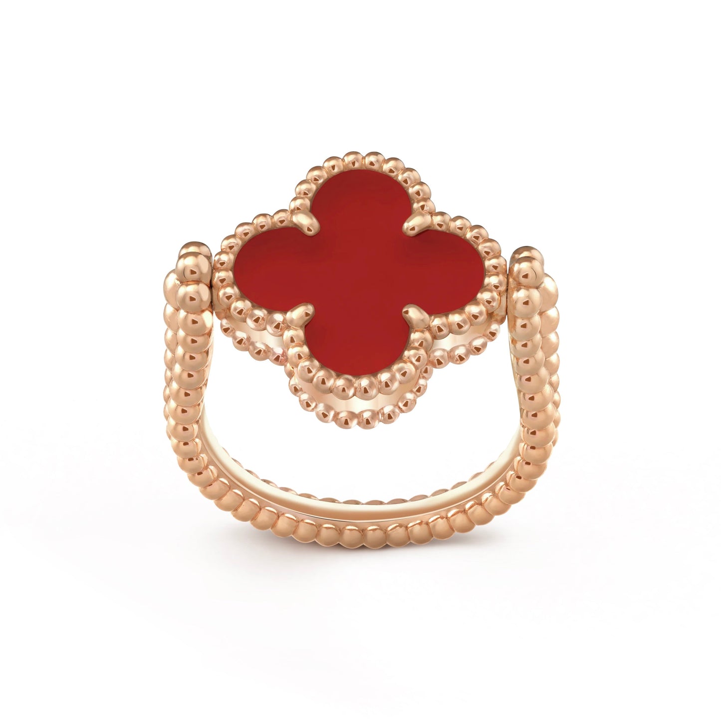 [BIJOUX]CLOVER RIVERSIBLE PINK GOLD RING