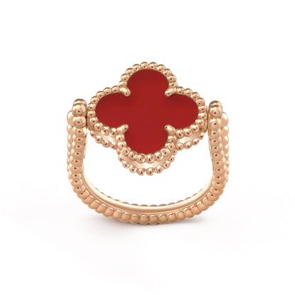[BIJOUX]CLOVER RIVERSIBLE PINK GOLD RING