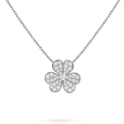 [BIJOUX]CLOVER DIAMOND NECKLACE SILVER