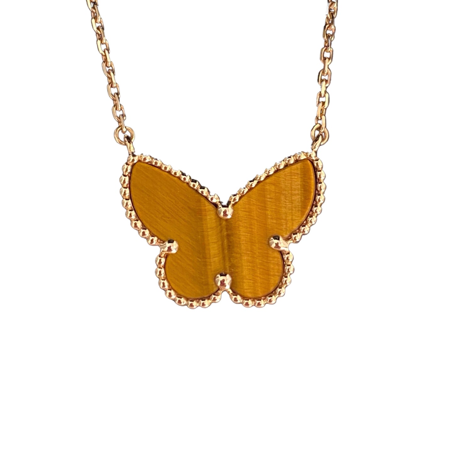[BIJOUX]TIGER__ EYE BUTTERFLY NECKLACE