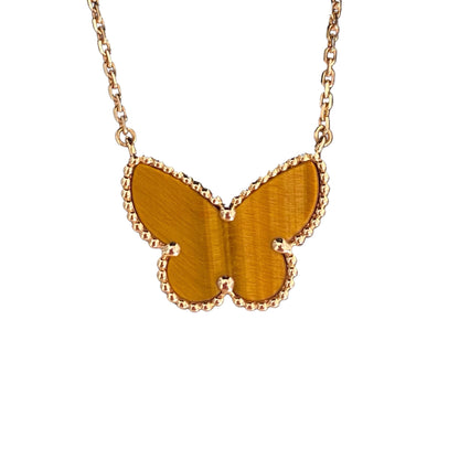 [BIJOUX]TIGER__ EYE BUTTERFLY NECKLACE