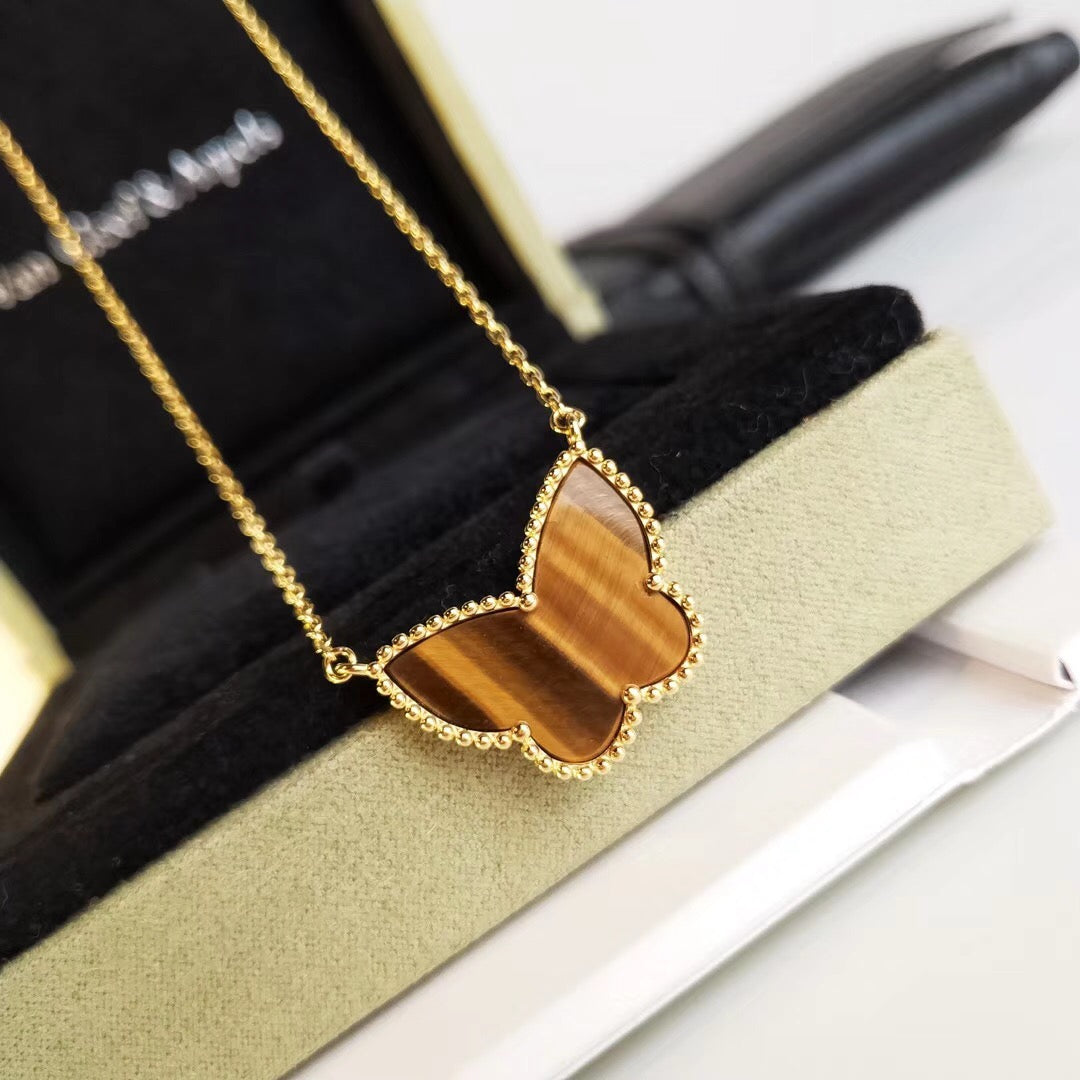 [BIJOUX]TIGER__ EYE BUTTERFLY NECKLACE