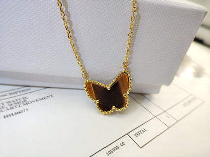 [BIJOUX]TIGER__ EYE BUTTERFLY NECKLACE