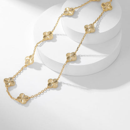 [BIJOUX]CLOVER 10 MOTIFS LASER NECKLACE