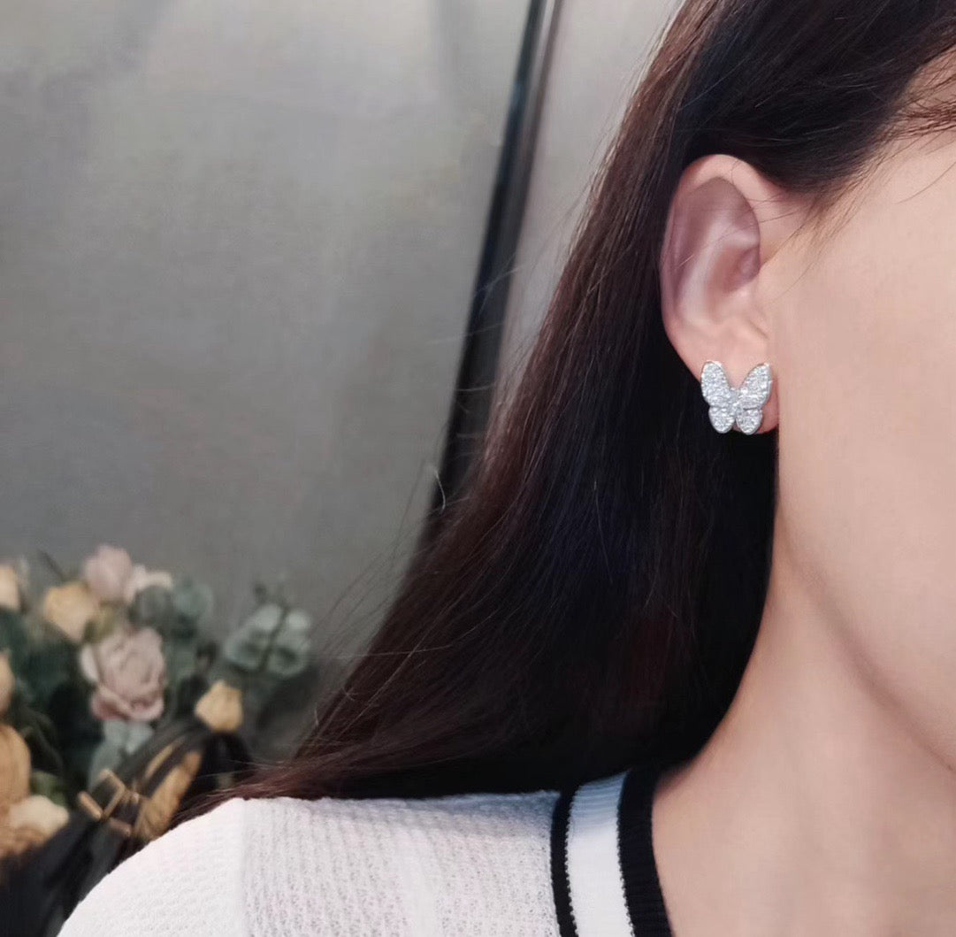 [BIJOUX]BUTTERFLY ALL DIAMOND EARRINGS