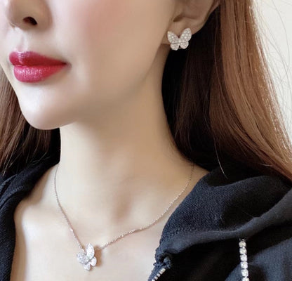 [BIJOUX]BUTTERFLY ALL DIAMOND EARRINGS