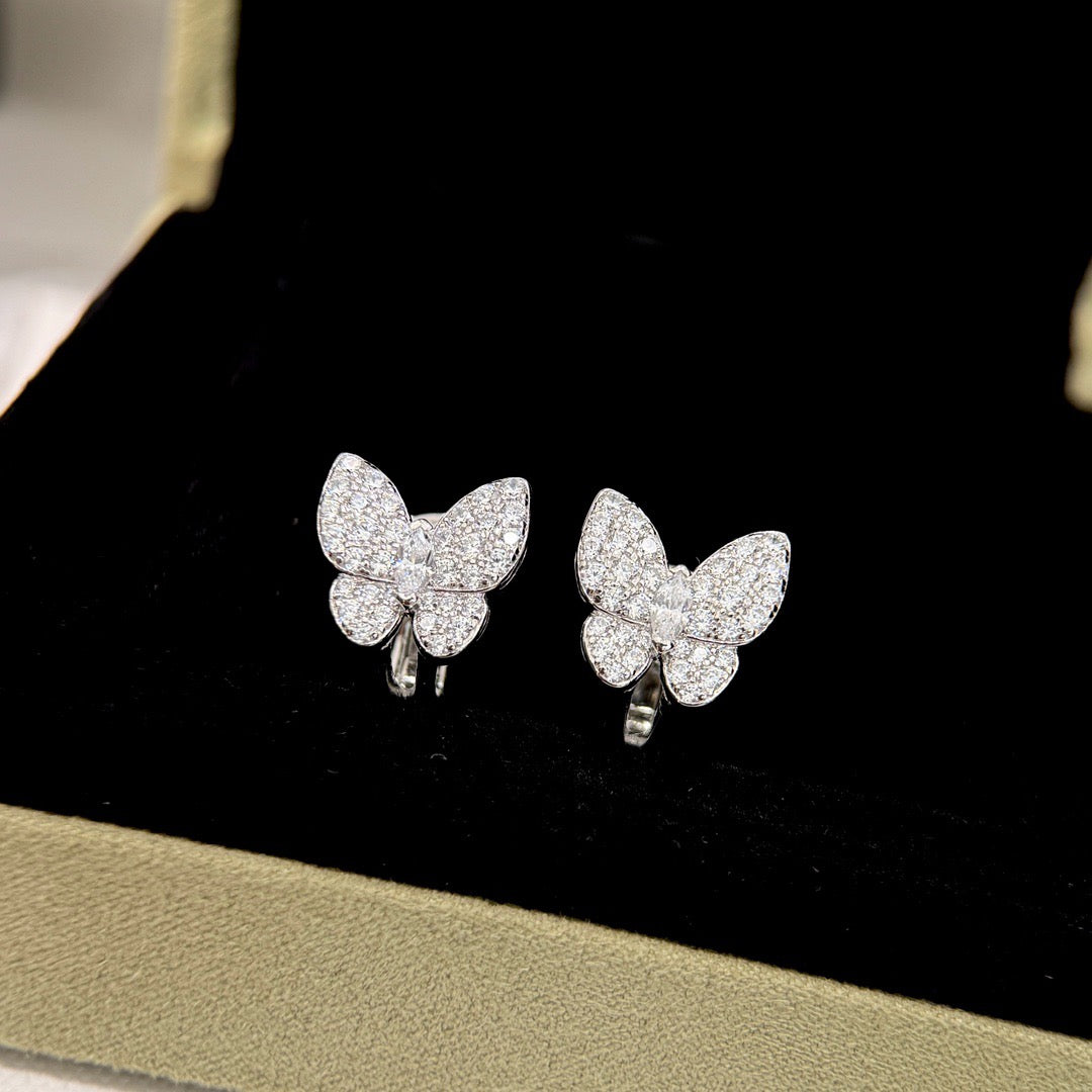 [BIJOUX]BUTTERFLY ALL DIAMOND EARRINGS