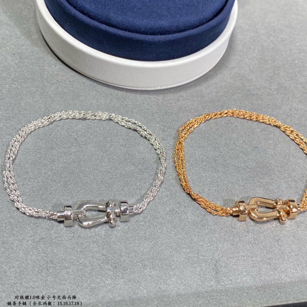 [BIJOUX]FORCE SMALL HORSESHOE  DIAMOND CHAIN ROPE BRACELET