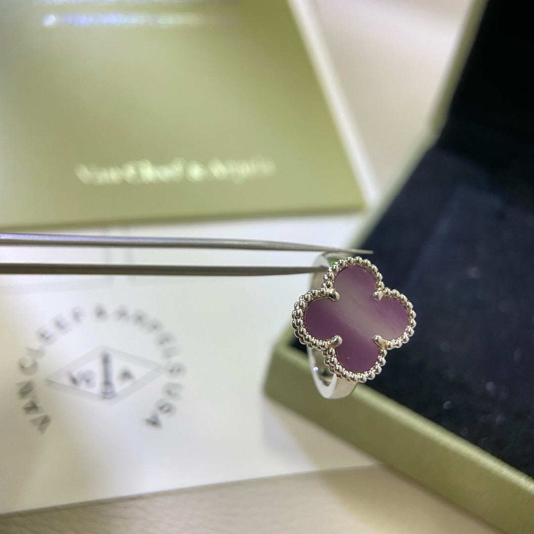 [BIJOUX]CLOVER  PURPLE VIOLET RING