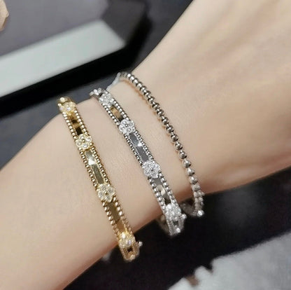 [BIJOUX]CLOVER BRACELET 4MM DIAMONDS