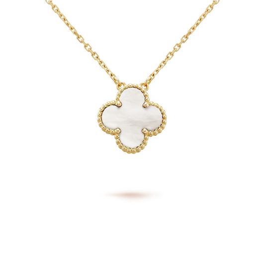 BIJOUX CLOVER  15MM WHITE MOTHER OF PEARL NECKLACE