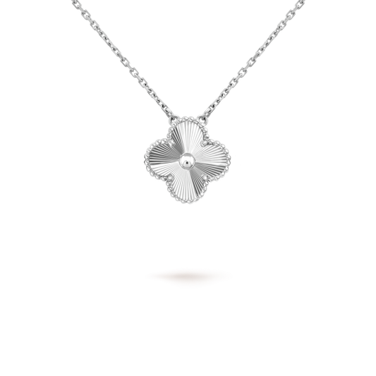 [BIJOUX]CLOVER 15MM LASER NECKLACE SILVER