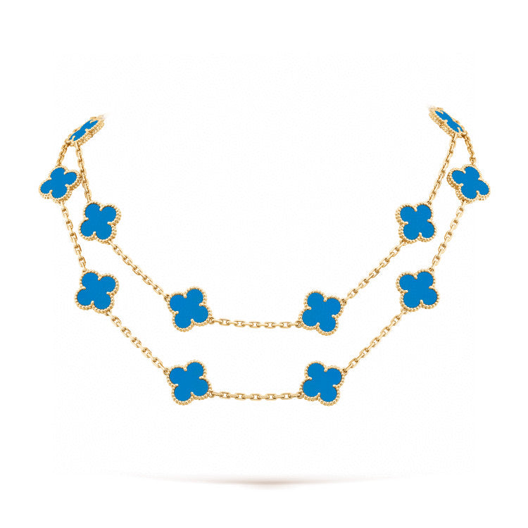 [BIJOUX]CLOVER 20 MOTIFS TURQUOISE GOLD