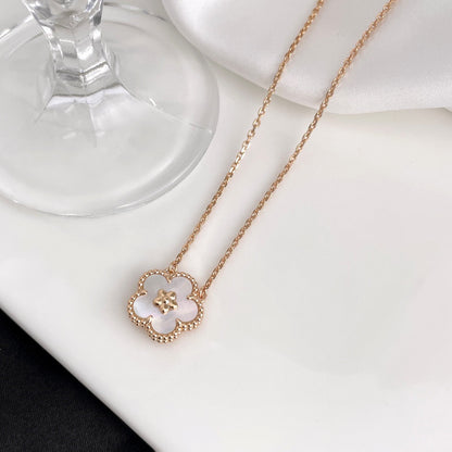 [BIJOUX]LUCKY  WHITE MOP  PLUM BLOSSOM NECKLACE