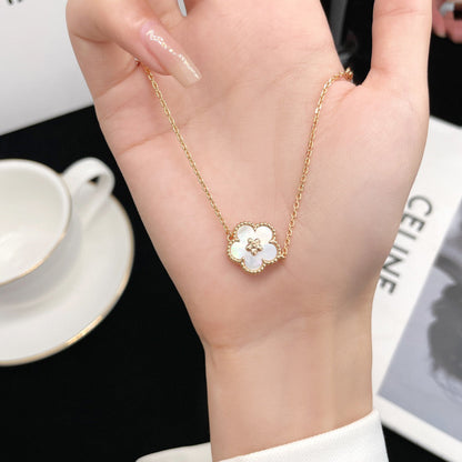[BIJOUX]LUCKY WHITE MOP PLUM BLOSSOM  BRACELET