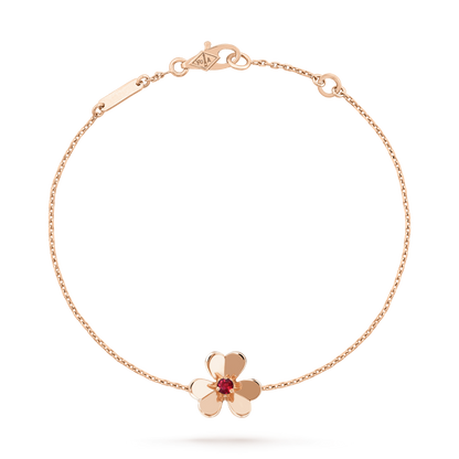 [BIJOUX]FRIVOLE GOLD FLOWER PINK MALACHITE BRACELET