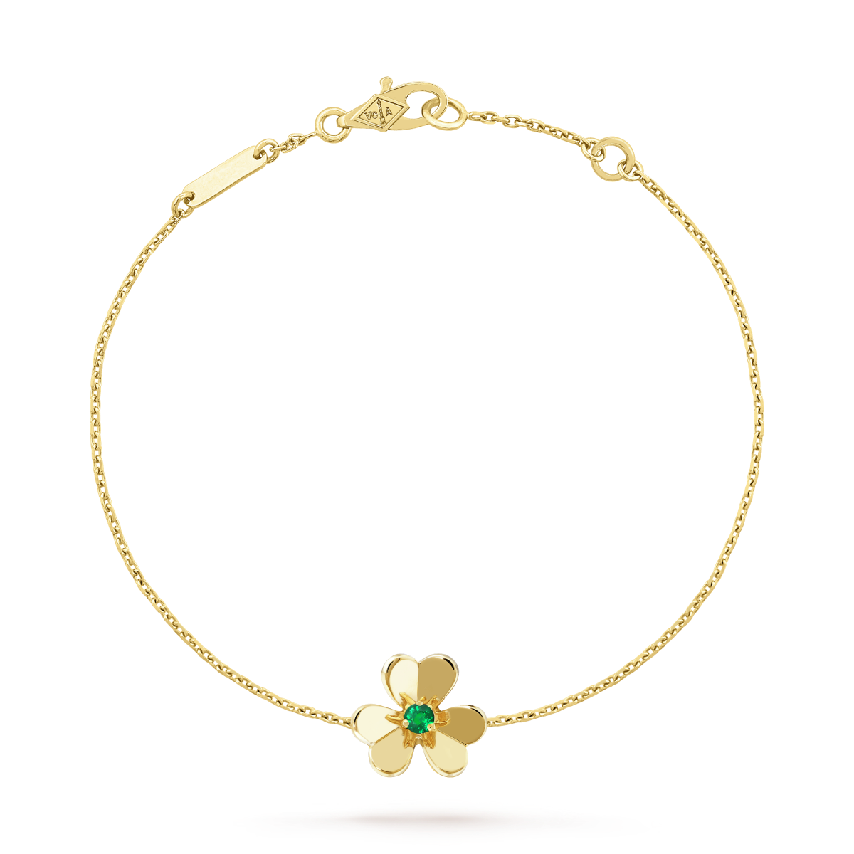 [BIJOUX]FRIVOLE GOLD FLOWER PINK MALACHITE BRACELET