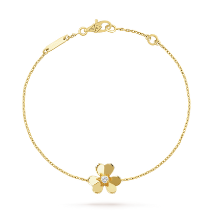 [BIJOUX]FRIVOLE GOLD FLOWER PINK MALACHITE BRACELET