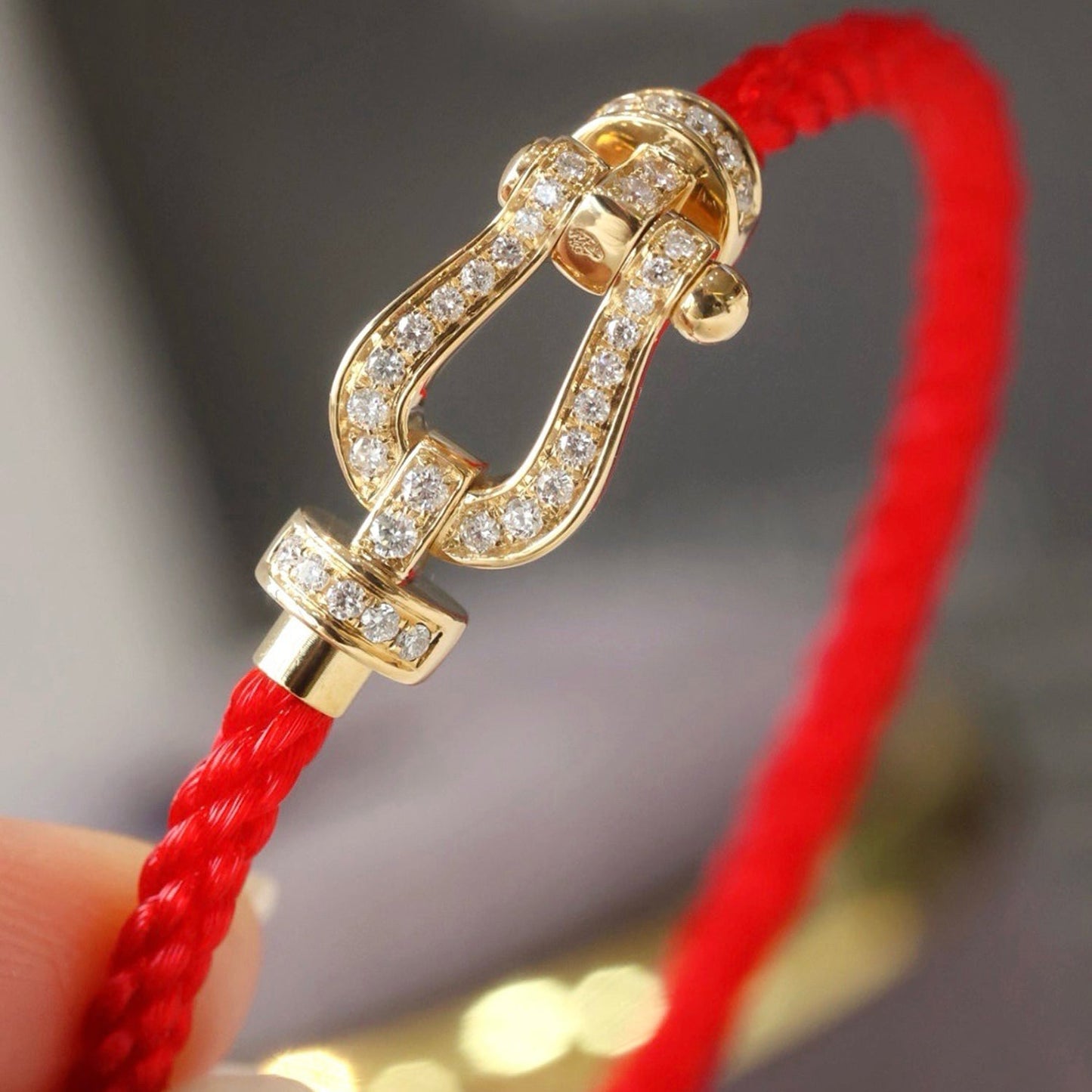 [BIJOUX]FORCE LARGE HORSESHOE FULL DIAMOND BRACELET GOLD